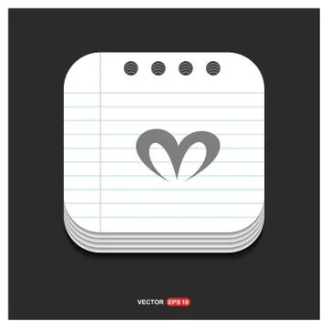 Ribbon icon Gray icon on Notepad Style template Vector EPS 10 Free Icon Stock Illustration