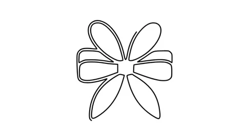 Ribbon icon isolated, black background, hd motion graphic animation Stock Footage 314630284