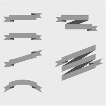 Ribbon icon set. Stock Illustration