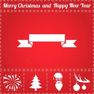 Ribbon Icon Vector Stock Illustration