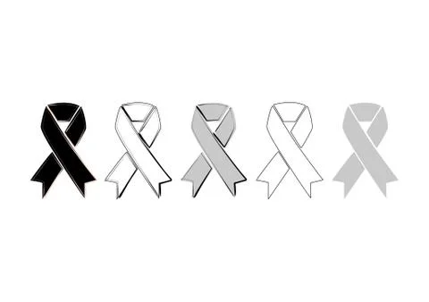 Ribbon icon on white background in vector illustration Stock Illustration