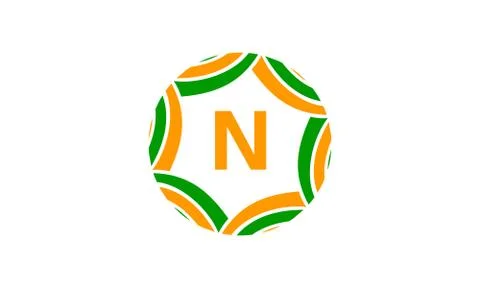 Ribbon Infinite Initial N Stock Illustration