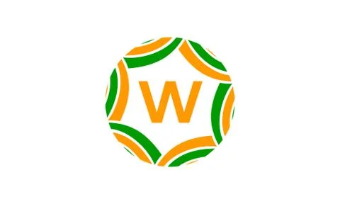 Ribbon Infinite Initial W Stock Illustration