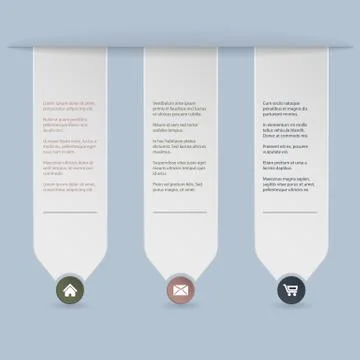 Ribbon infographic with blue background Stock Illustration