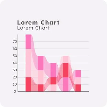 Ribbon infographic chart template Stockillustratie
