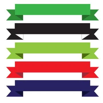 Ribbon isolated shapes. Stock Illustration