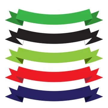 Ribbon isolated shapes. Stock Illustration