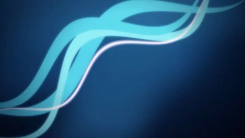 Ribbon like light trails wave and flow in a seamless loop Stock Footage 341402114