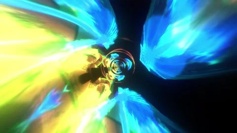 Ribbon Light Tunnel Loop Stock Footage 329996478