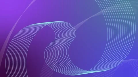 Ribbon line waves gradient background animation Stock Footage 335115020