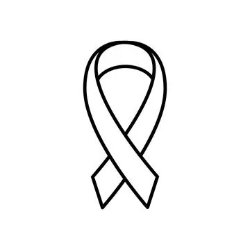 Ribbon loop vector icon outline. vector illustration of a simple ribbon tie.. Stock Illustration