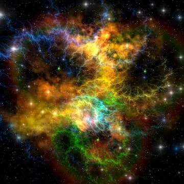 Ribbon nebula Stock Illustration