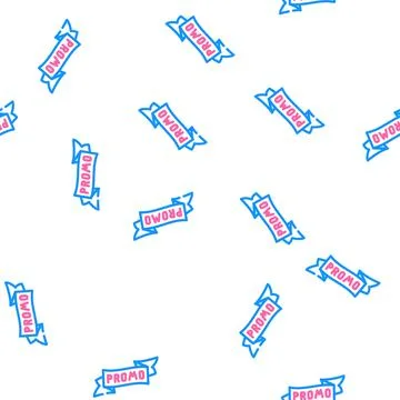 Ribbon promo vector seamless pattern 스톡 일러스트