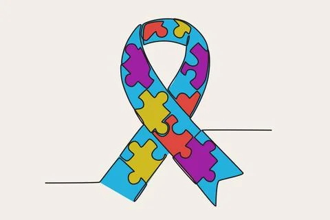 Ribbon from puzzle Stock Illustration