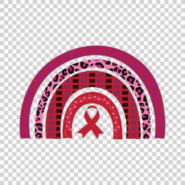 Ribbon Rainbow Awareness Icon shape Curved display Ilustración de archivo