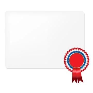 Ribbon rosette badge Stock Illustration