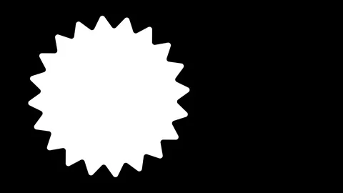 Ribbon Rosette Cockade Star Shape spinning Film Matte Overlay Animation. Video stock 335494552