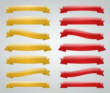 Ribbon set Stock Illustration