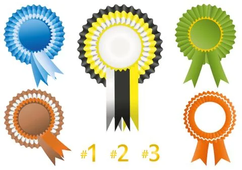 Ribbon set Stock Illustration