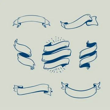 Ribbon set Stock Illustration