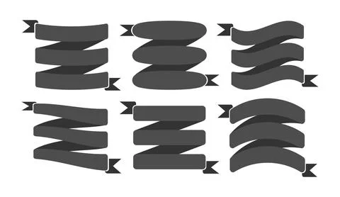 Ribbon set Stock Illustration
