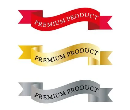 Ribbon Set Vector Illustration on White Background for Your Projects 스톡 일러스트