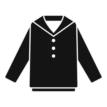 Ribbon shirt icon simple vector. Student suit Stockillustratie