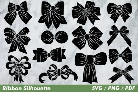 Ribbon Silhouette Illustrazione stock