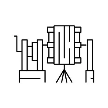 Ribbon silk line icon vector illustration Stock Illustration