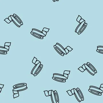 Ribbon silk line seamless pattern Stock Illustration