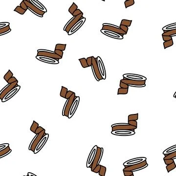 Ribbon silk vector seamless pattern Stock Illustration