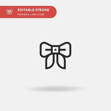 Ribbon Simple vector icon. Illustration symbol design template for web mobile Stock Illustration