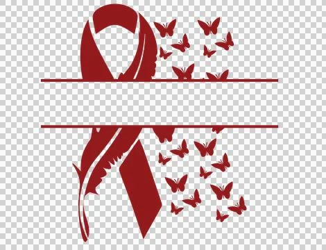Ribbon Split With Flying Butterflies feather blank Stock Illustration