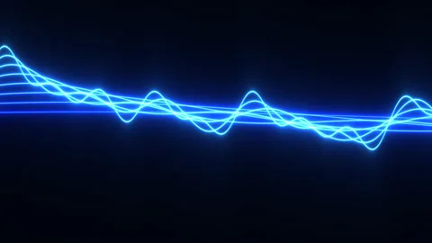Ribbon Threads of Blue Lines Slowly Ripple 库存影片 144009925