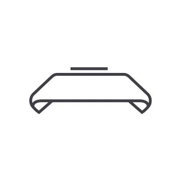 Ribbon  vector line icon, sign, illustration on background, editable strokes 스톡 일러스트