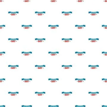 Ribbon veterans day pattern seamless vector Stock Illustration