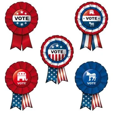 Ribbon vote Stock Illustration