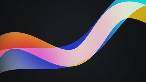 Ribbon wave flowing seamless loop motion background Stock Footage 344518060