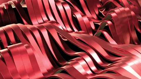 Ribbon waves abstract animation flow curve colorful background motion Stock Footage 327570768
