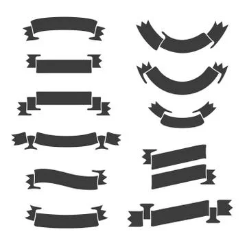 Ribbons and banners Illustrazione stock
