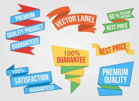 Ribbons and banners vector set Stock Illustration