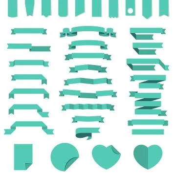 Ribbons and other design elements Stock Illustration