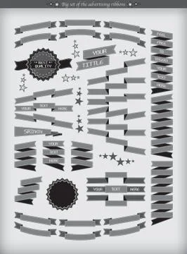 Ribbons, badges Stock Illustration