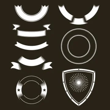 Ribbons, banners, frames Illustrazione stock