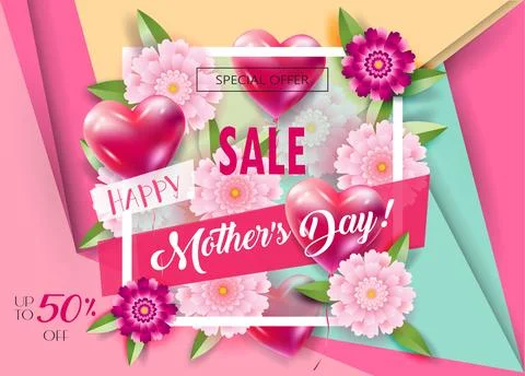 Ribbons, banners, labels, peach bow set Holiday design decoration Stock Illustration