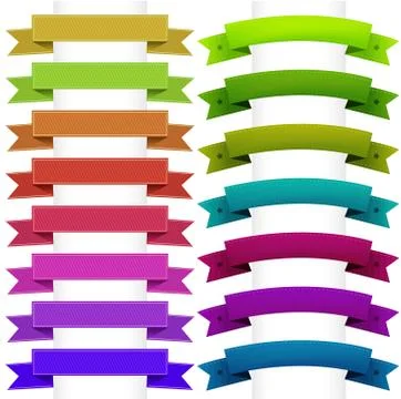 Ribbons collection Stock Illustration