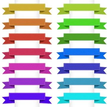 Ribbons collection Stock Illustration