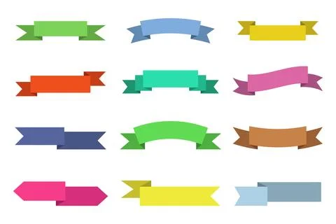 Ribbons illustrated on background Stock Illustration