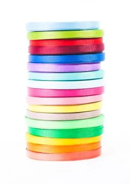 The ribbons isolated on the white background Stock Photos