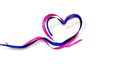 Ribbons Love Heart Shape Stock Footage 84935358